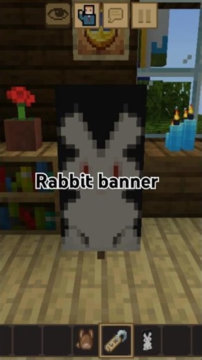 RABBIT banner in MINECRAFT🐇 #minecraft #tutorial #ethobot