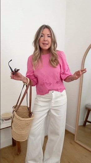 Bright Pink & White: Effortless Summer Elegance #outfit #parisianstyle #outfitideas #summerstyle