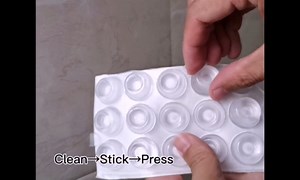 Rubber Feet 12PCS, Clear Rubber Bumpers Self Adhesive, Clear Rubber Bumper Pads for Electronics, Appliances 0.9"x0.4"