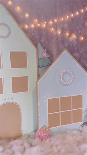These life size gingerbread houses have my heart this season! 💗 template and tutorial available | The Creative Heart Studio
