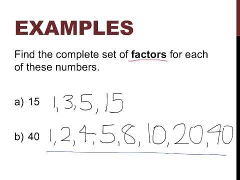 Year 7: Factors and multiples