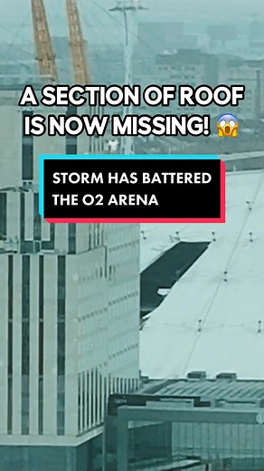 Storm Eunice Causes Destruction at O2 Arena in London