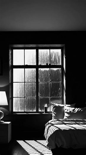 Monochrome Cozy Night Loop | Relaxing Rainy Bedroom Ambience for Sleep & Calm