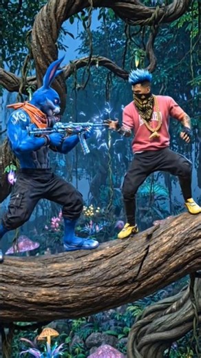 Free Fire Bunny Bundle vs Hip Hop Bundle 🔥 AI 3D Animation Fight | Epic Battle Shorts #shorts