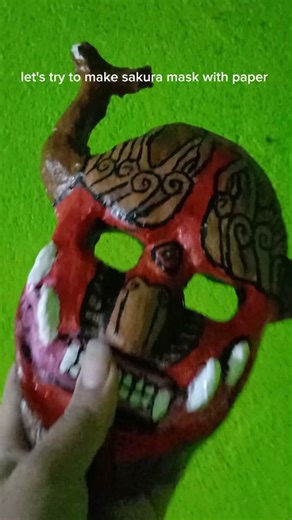 DIY Free Fire Season 1 Sakura Mask from Recycled Paper