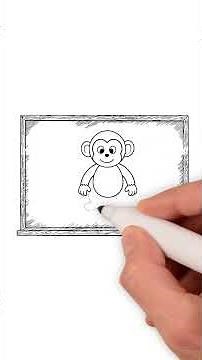Learn to draw a monkey – step by step for children