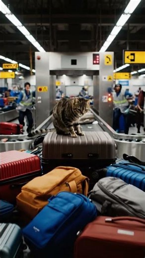 What If Cat Works as an Airport Baggage Sorting Assistant ✈️🐱