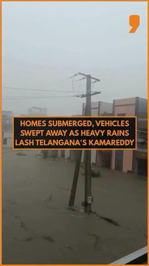 Telangana Floods: Kamareddy Submerged After Heavy Rain | Vehicles Swept Away | News9