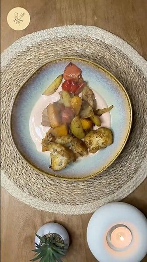 Easy Oven Roasted Vegetables with Spicy Yogurt Sauce | Vegetarian Recipe let's cook | HEALTHYEATING