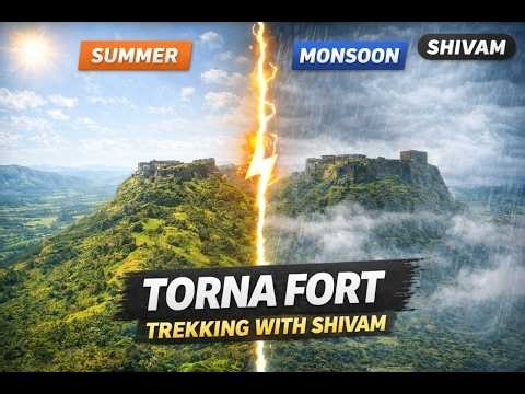 Torna Fort Trek | Summer vs Monsoon Experience 🌧️🌞 | Trekking With Shivam | Pune Adventure