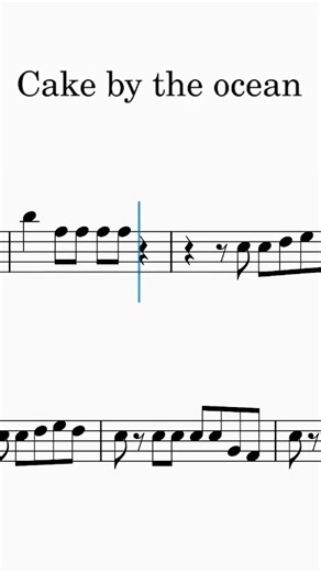 CAKE by the OCEAN SHEET MUSIC FOR BARITONE SAXOPHONE!🎷 #sheetmusic #cakebytheocean #baritone #shorts