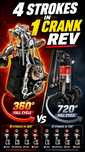 This 4-Stroke Engine Works Like a 2-Stroke! #engine #heartcombustion #trending #usa #america #shorts