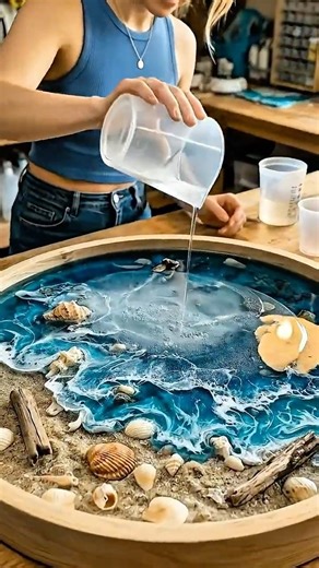 I Built an Ocean Inside a Table😱 I Epoxy Resin Build