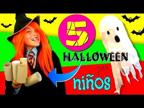 Las 5 mejores MANUALIDADES de HALLOWEEN para niños 💀 Reciclando TUBOS de PAPEL (Recopilación)