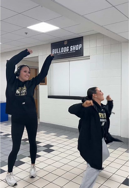 Us when we have our first comp today! 🥳🐾 #bryantdance