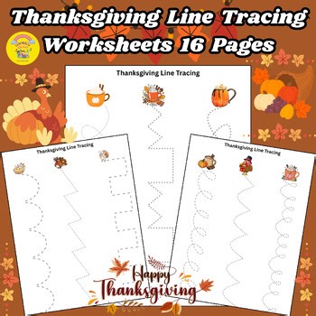 Thanksgiving Tracing Activities Printable Worksheets Writing Practice Pages