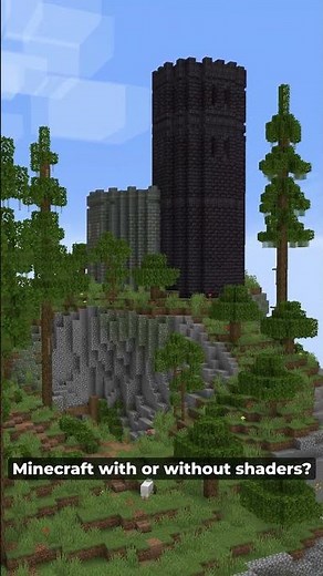 Minecraft shader comparison - skyblock adventure building