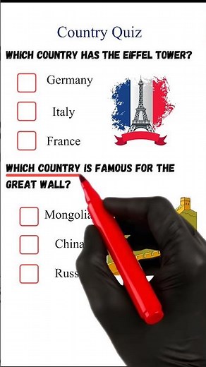 🇫🇷 Which Country Has the Eiffel Tower? | Easy Geography Quiz Challenge 🌍 #eiffel #eiffeltower