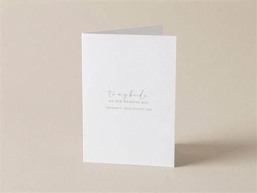 Personalised to My Bride on Our Wedding Day, Bride, Wedding Day Cards, Personalised Wedding Card - Etsy UK