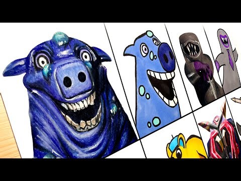 Drawing CARTOON VS ORIGINAL : All New Bosses Garten of Banban