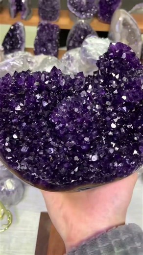 Rare Moon-Shaped Amethyst Specimen | "Smile" Crystal Geode Showcase 🔮