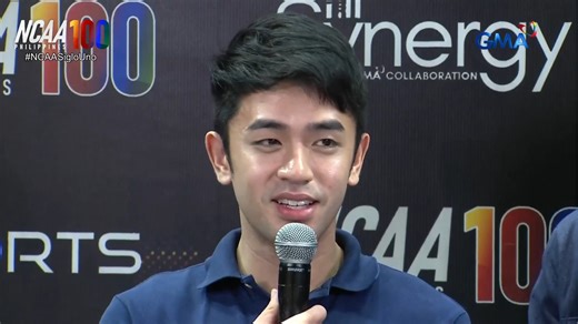 Hello, David at Anjo! 😍 Kapuso actor David Licauco and Unang Hirit host Anjo Pertierra caught up with Martin Javier and Beau Belga after Game 1 of the #NCAA100 Finals between the Mapúa Cardinals and the Benilde Blazers! Watch their full interview in this video. #NCAASigloUno #GMASports | NCAA Philippines