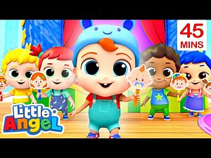 Finger Family Baby Puppet Show | Little Angel | Songs and Cartoons | Best Videos for Babies