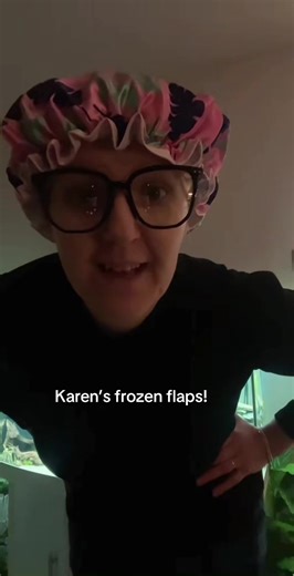 Karen’s frozen flaps! #cold #top #tip #lifehack #comedy