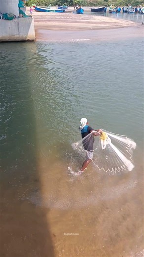 sea fishing net casting #fishing #fisherman #seafishing #fish #casting #shorts