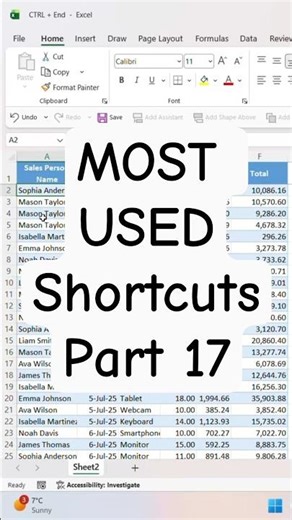 CTRL + END in Excel – Go to Last Cell