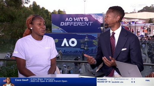 Coco Gauff and Chris Eubanks play a game of 'who does it better' with Malika Andrews 🤣 | SportsCenter