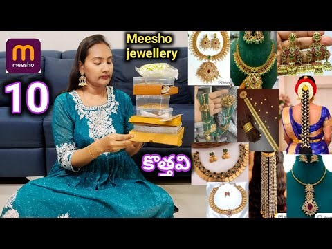 Meesho jewellery👌చాలా కొత్తగా వచ్చాయి 😍మీరు చూడని సరికొత్త jewellery ఇవన్నీ #meeshojewellery #meesho