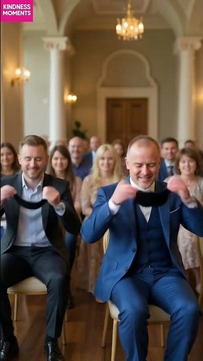 Blind bride’s heartfelt wedding moment when groom and guests cover their eyes. #shorts