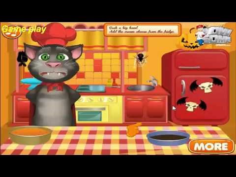 Talking Tom Cooking Halloween Cake Gameplay