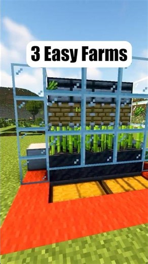 Minecraft 3 Easy Farms🌾 #shorts