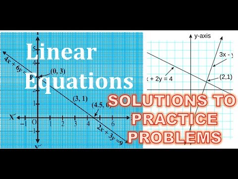 LINEAR EQUATIONS - SOLUTIONS TO PRACTICE PROBLEMS