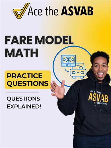 This equation shows up a lot. • 0:00 – Fare model word problem If you can solve this, you’re good. Link in bio for full prep Text 567-698-8867 for help now Free ASVAB classes • Full program • Score predictors #AceTheASVAB #ASVAB #WordProblems #Equations