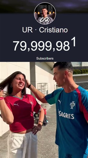 UR · Cristiano Hits 80M SUBSCRIBERS !🐐🔥🇵🇹 #shorts #urcristiano #youtube #80million #ronaldo #fifa