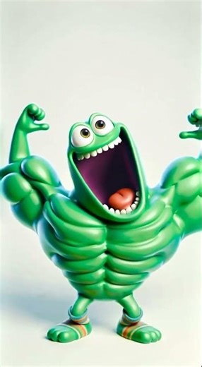 Greeny Bean Flexes Like Mr. Olympia… Then This Happens 💪😂