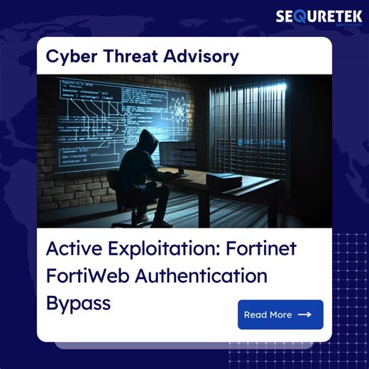 Sequretek on Instagram: "🚨 Cyberthreat Alert: Fortinet FortiWeb Under Attack 🚨 A critical authentication bypass flaw (CVE-2025-64446) is being actively exploited, giving attackers admin access without credentials. They’re creating rogue accounts, modifying security policies, and even wiping logs to stay hidden. ⚠️ Key Threat Activities: • Crafting POST requests to impersonate admins • Unauthorized account creation • Log tampering & defense evasion • Possible web shell deployment • Extraction o