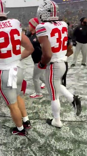 Ohio State Buckeyes celebrate victory over Michigan