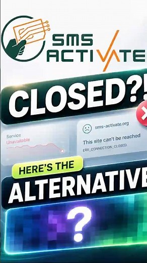 SMS-Activate CLOSED?! Here’s the Alternative # #smsverification #news