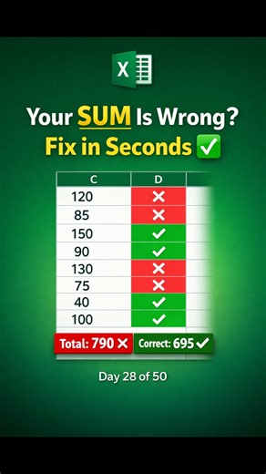 Your SUMIFS Is Wrong ❌SUM Only Filled Cells✅#excel #sumifs #exceltips #shorts #msexcel #dataanalysis
