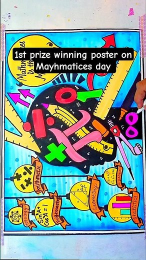National Mathematics Day Drawing / How to Draw National Mathematics Day Poster Easy Step By step