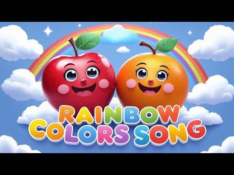 Rainbow color song | Fun fruit colors animation+ Quick review+playful song | Nursery song