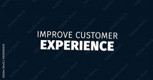 Quality Control. Improve Customer Experience. Animated words. Kinetic text animation. Intro