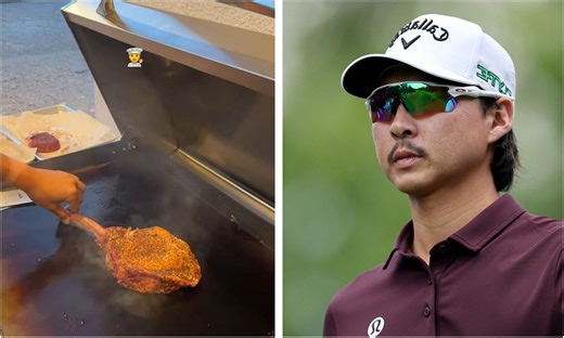 “Let him cook” - Min Woo Lee posts on Instagram as he has a steak day on his break