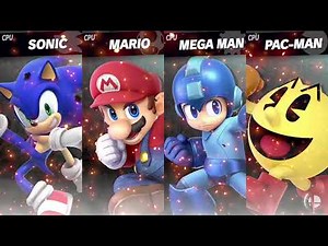 Sonic VS Mario VS Mega Man VS PAC-MAN (Super Smash Bros Ultimate)