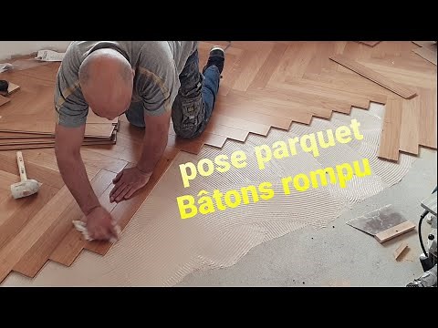 pose parquet bâton rompu 14mm (partie 2)