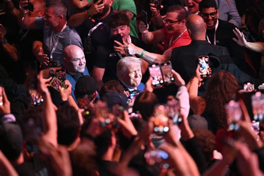 President Donald Trump receives rapturous reception as he enters UFC 316 with Dana White amid bitter Elon Musk feud